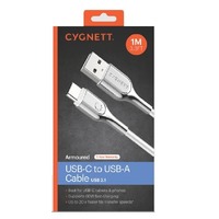 Cygnett Armoured USB-C to USB-A (USB 2.0) Cable (1M) - White