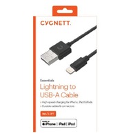 Cygnett Essentials Lightning to USB-A Cable (1M) - Black 