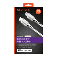 Cygnett Armoured Lightning to USB-C Cable (2M) - White