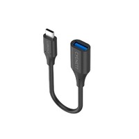 Cygnett Essentials USB-C Male To USB-A Female 10CM Cable Adapter - Black 