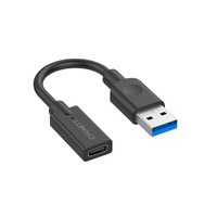 Cygnett Essential 10cm USB-A Male to USB-C Female Cable Adapter - Black 