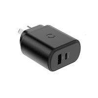 Cygnett PowerPlus 32W USB-C PD Dual Port Wall Charger - Black