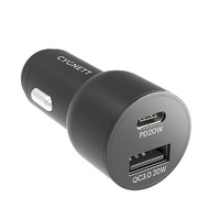 Cygnett CarPower 20W Dual Port Car Charger with 20W USB-C PD + 20W QC 3.0 - Black