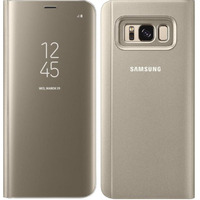 Samsung Clear View Standing Flip Case for Samsung Galaxy S8 Plus - Gold