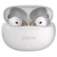 EFM Boston TWS Earbuds With Wireless Charging - White