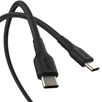 EFM USB-C to USB-C Braided Power and Data 2M Cable Tested to withstand 20000+ bends - Black