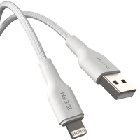 EFM USB-A to Lightning Braided Power and Data 2M Cable - White
