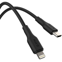 EFM USB-C to Lighting Braided Cable For Apple Devices 2M Length - Black