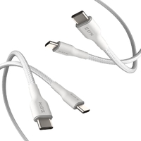 EFM USB-C Braided Cable Twin Pack - 1MWith 60W Power Throughput