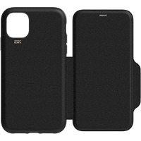 EFM Monaco D3O Leather Wallet Case Armour - For iPhone 11 Pro Max - Black / Space Grey
