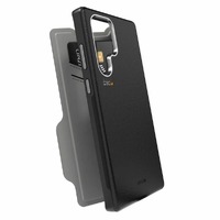 EFM Monaco Leather Wallet Case For Samsung Galaxy S22 Ultra - Black/Space Grey