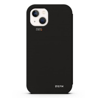 EFM Miami Leather Wallet Armour with D3O Case for iPhone 13 (6.1") - Smoke Black