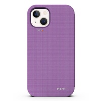 EFM Miami Leather Wallet Armour with D3O Case for iPhone 13 (6.1") - Violet Hue