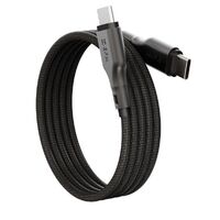 EFM Mag-Coil USB-C to USB-C Cable with Magnetic Self-Coiling Cable Management 1M - Black