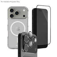 EFM 3-in-2 Case  Screen Armour and Camera Lens Armour Bundle For Apple iPhone 17 Pro - Clear