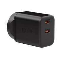 EFM ECO 40W Dual Port Wall Charger with GaN Power Delivery and PPS - Black