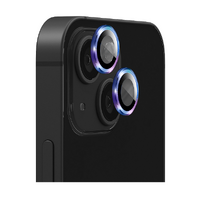 EFM Camera Lens Armour for iPhone 15/15 Plus - Rainbow Nirvana