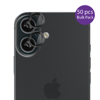 EFM Camera Lens Protector Bulk PackFor iPhone 16 / 16 Plus - Carbon