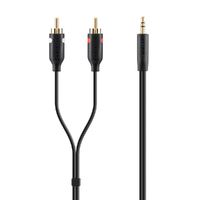 Belkin 3.5mm to RCA audio cable Universally compatible - Black
