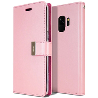 Goospery Rich Diary Case for Samsung Galaxy S9 Plus - Pink