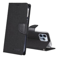 Goospery Canvas Diary Case for Apple iPhone 14 Pro Max - Black