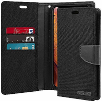 Goospery Canvas Diary case for Apple iPhone Xr - Black