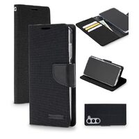 Goospery Canvas Diary Case for Samsung Galaxy S23 - Black