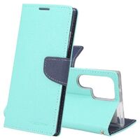 Goospery Canvas Diary Case for Samsung Galaxy S23 Ultra - Mint