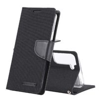 Goospery Canvas Diary Case for Samsung Galaxy S22 Plus - Black