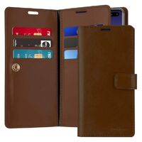 Goospery Fancy Diary Case for Samsung Galaxy S10 Plus - Brown