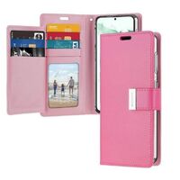 Goospery Fancy Diary Case for Samsung Galaxy S10 - Hot Pink/Navy