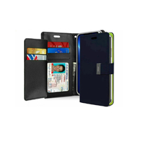Goospery Rich Diary Case for Apple iPhone 14 Pro - Mint/Navy