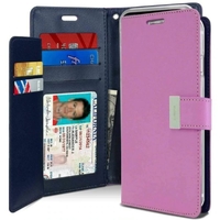 Goospery Rich Diary Case for Apple iPhone 14 Pro - Purple/Navy