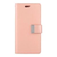 Goospery Rich Diary Case for Apple iPhone 13 Pro Max - Rose Gold