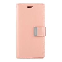 Goospery Rich Diary Case for Apple iPhone 13 - Rose Gold