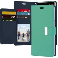 Goospery Rich Diary Case for Apple iPhone 14 Plus - Mint/Navy