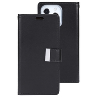 Goospery Rich Diary Case for Apple iPhone 14 Pro Max - Black