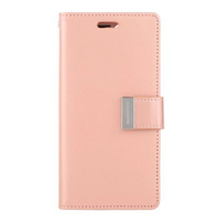 Goospery Rich Diary Case for Samsung Galaxy S22 - Rose Gold