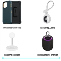 Apple iPhone 13 Pro Max Pack - OtterBox Case, Airtag, Magsafe Charger, Bluetooth Speaker