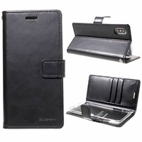 Mercury Blue Moon Diary Wallet Leather Case Cover for iPhone 11 Pro - Black
