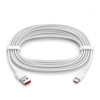 Powerbug Data and Charging Cable USB to Type C cable - 2 Mtr-White