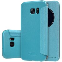 Sparkle Leather Case for Samsung Galaxy S7 Edge - Blue
