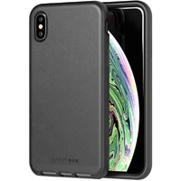 Apple iPhone Xs Max Tech21 Evo Luxe Faux Leather Flexshock Case - Black