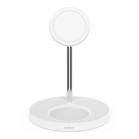 Belkin BOOSTCHARGE PRO 2-in-1 Wireless Charger Stand - With MagSafe 15W - White
