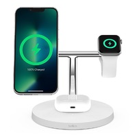 Belkin BoostCharge Pro 3-in-1 Wireless Charger with Official MagSafe Charging 15W - White