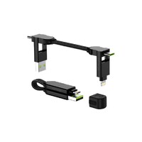 Rolling Square InCharge X 100W 6 in 1 Keyring Cable - Black
